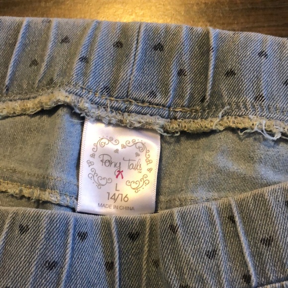 Children’s Heart Print Jeggings - Picture 2 of 5